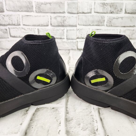 OOfos OOmg High Women's Sz 9 Black Slip On Recovery Comfort Breathable Mesh Shoe - Picture 4 of 10